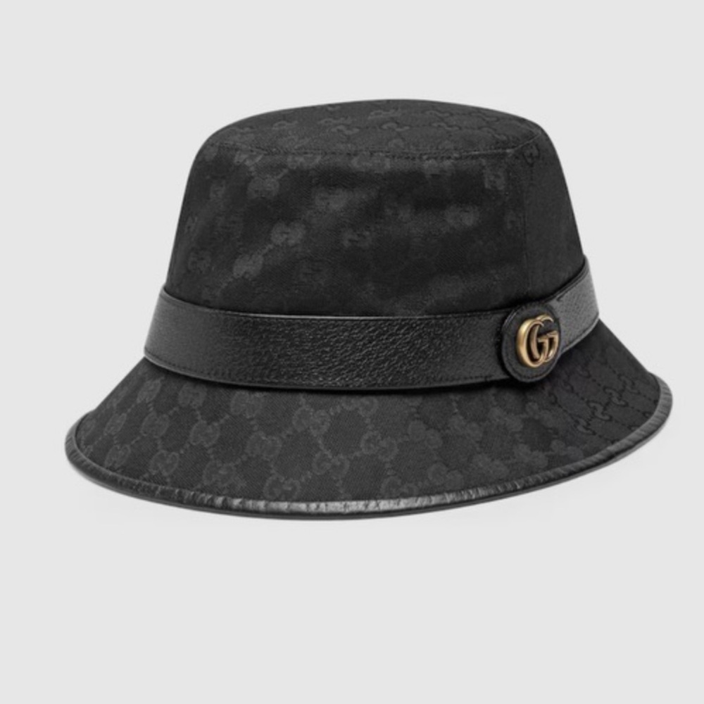 Gg Canvas Bucket Hat With Double G - image 1